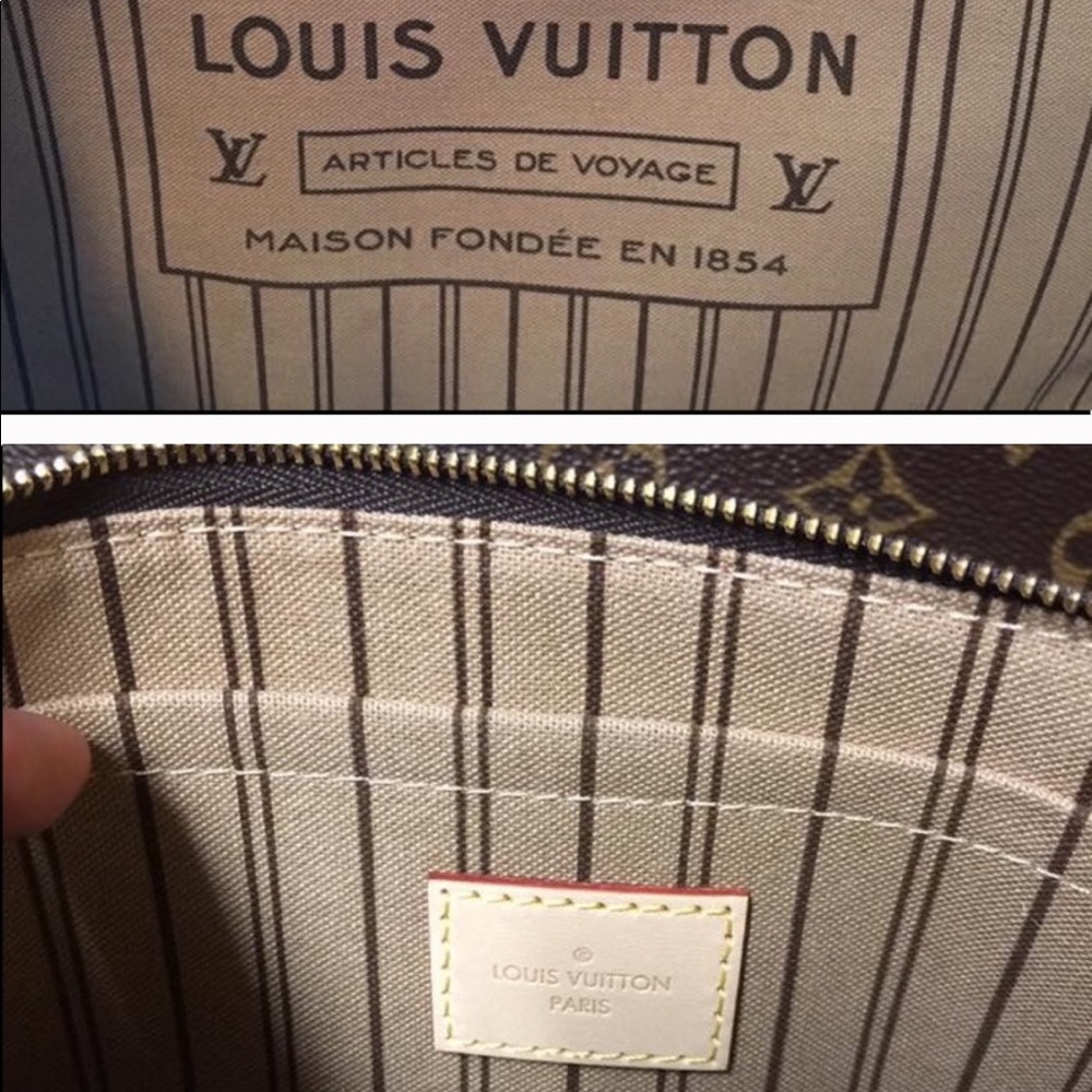 NEW Louis Vuitton monogram Neverfull GM Pochette - Picture 7 of 7